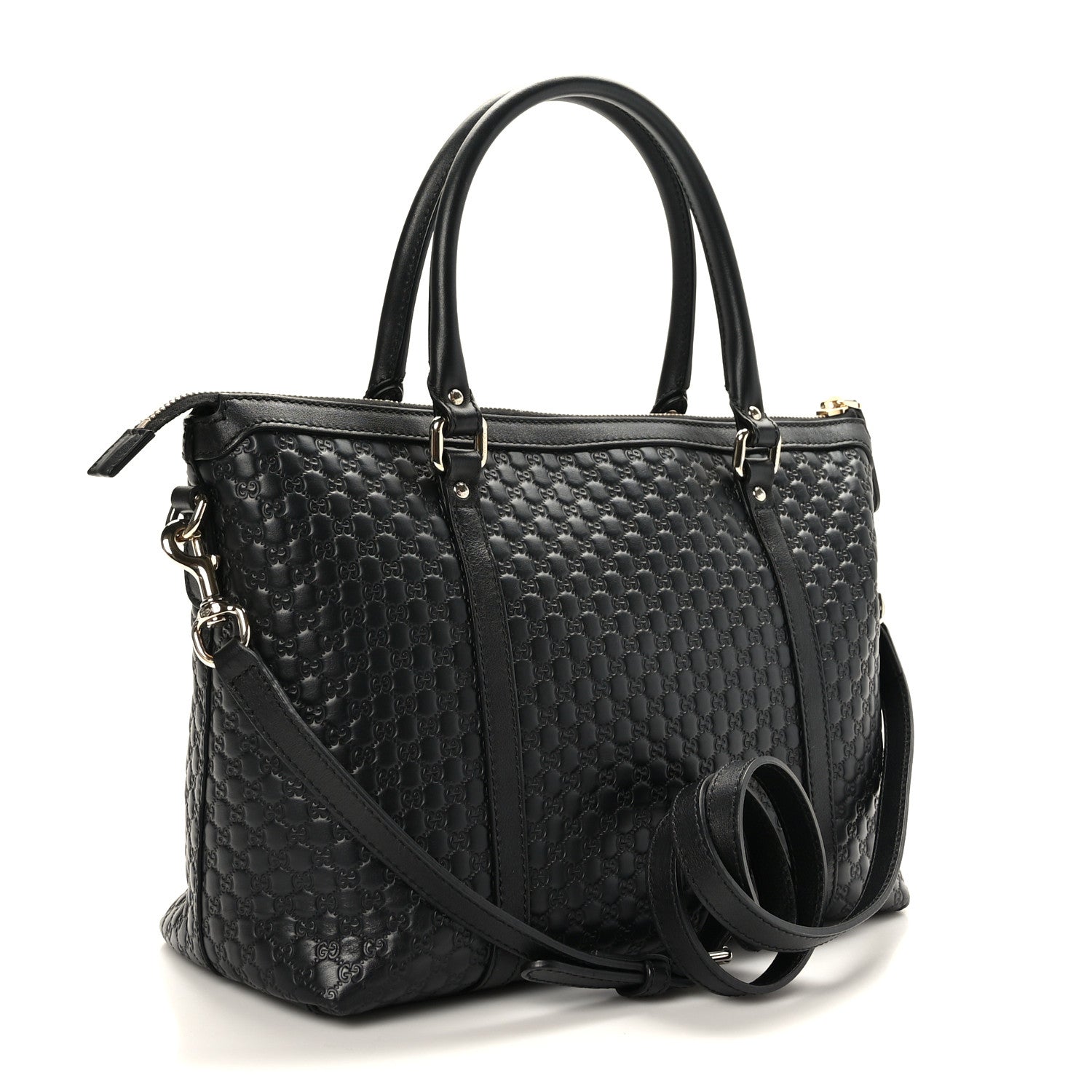 Gucci Soft Microguccissima Small Zippered Satchel Black 3 of 9