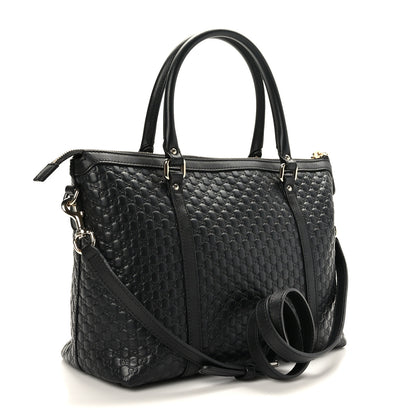 Gucci Soft Microguccissima Small Zippered Satchel Black 3 of 9