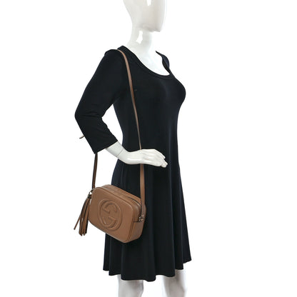 Gucci Pebbled Calfskin Small Soho Disco Bag Camelia 2 of 10