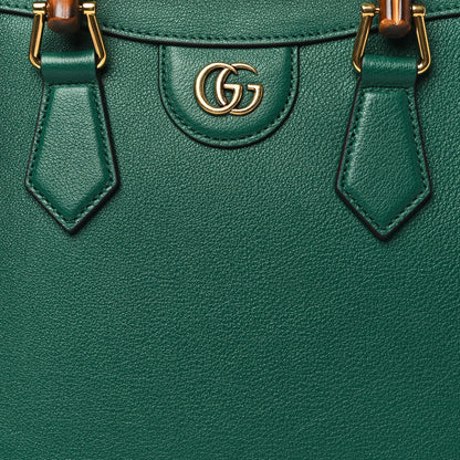 Gucci Wonka Grain Calfskin Small Diana Tote Bag Green Yellow Fluo 8 of 10