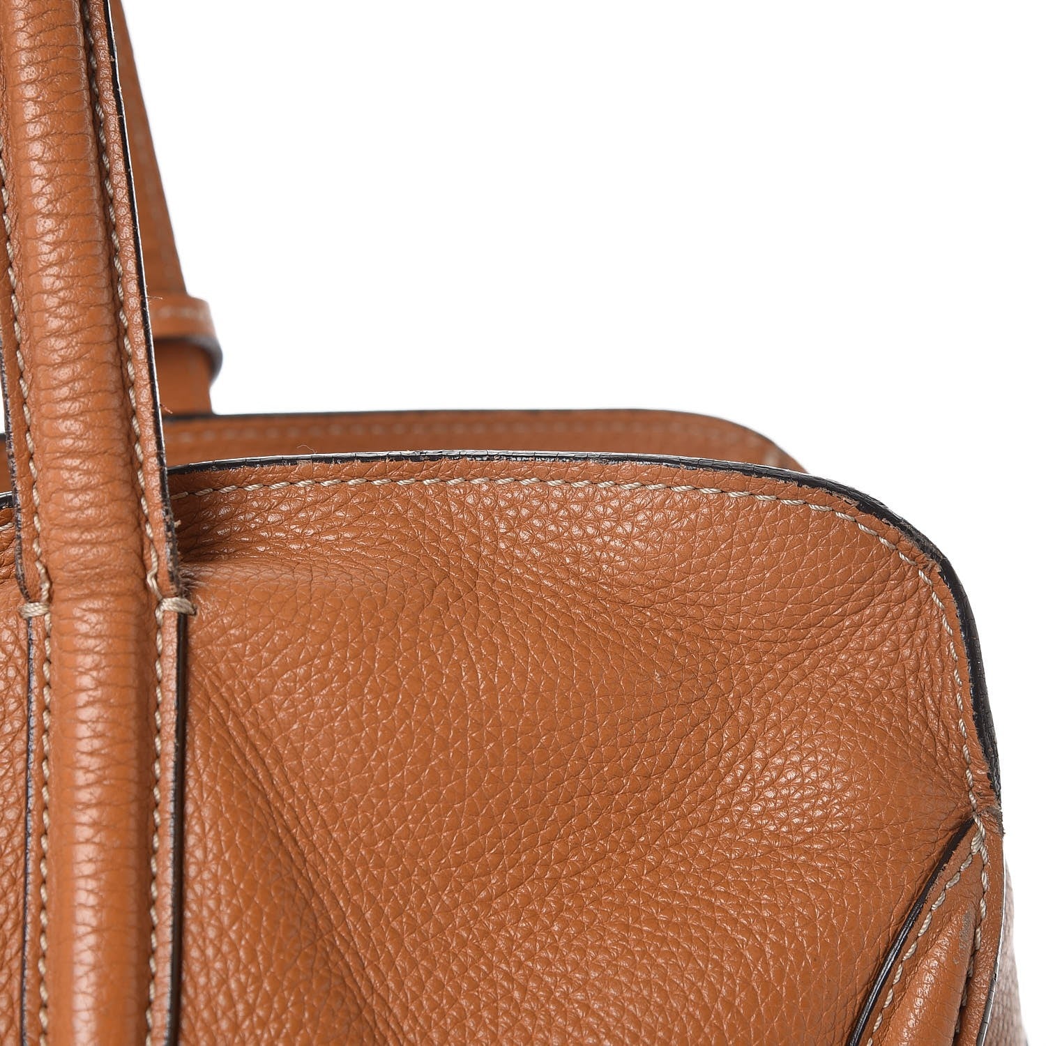 Alexander McQueen Pebbled Calfskin Large Skull Padlock Zip Around Tote Camel 16 of 24