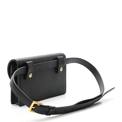 Christian Dior Grained Calfskin Saddle Belt Bag Black 3 of 9
