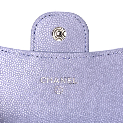 Chanel Caviar Quilted Flap Card Holder Wallet Light Purple 6 of 11