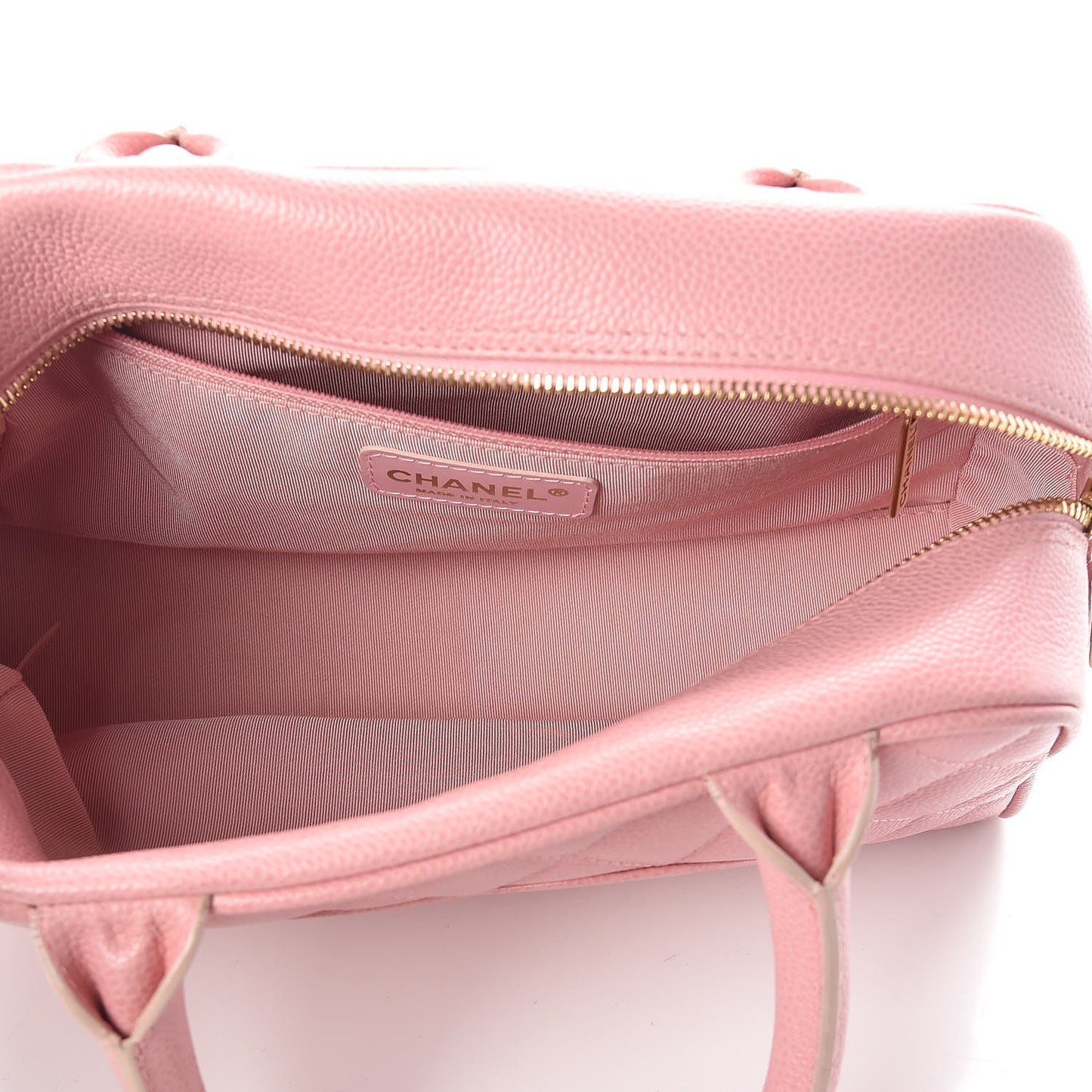 Caviar Quilted Small Bowler Pink