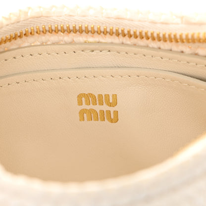 Miu Miu Crochet Mini Wander Hobo White 6 of 10