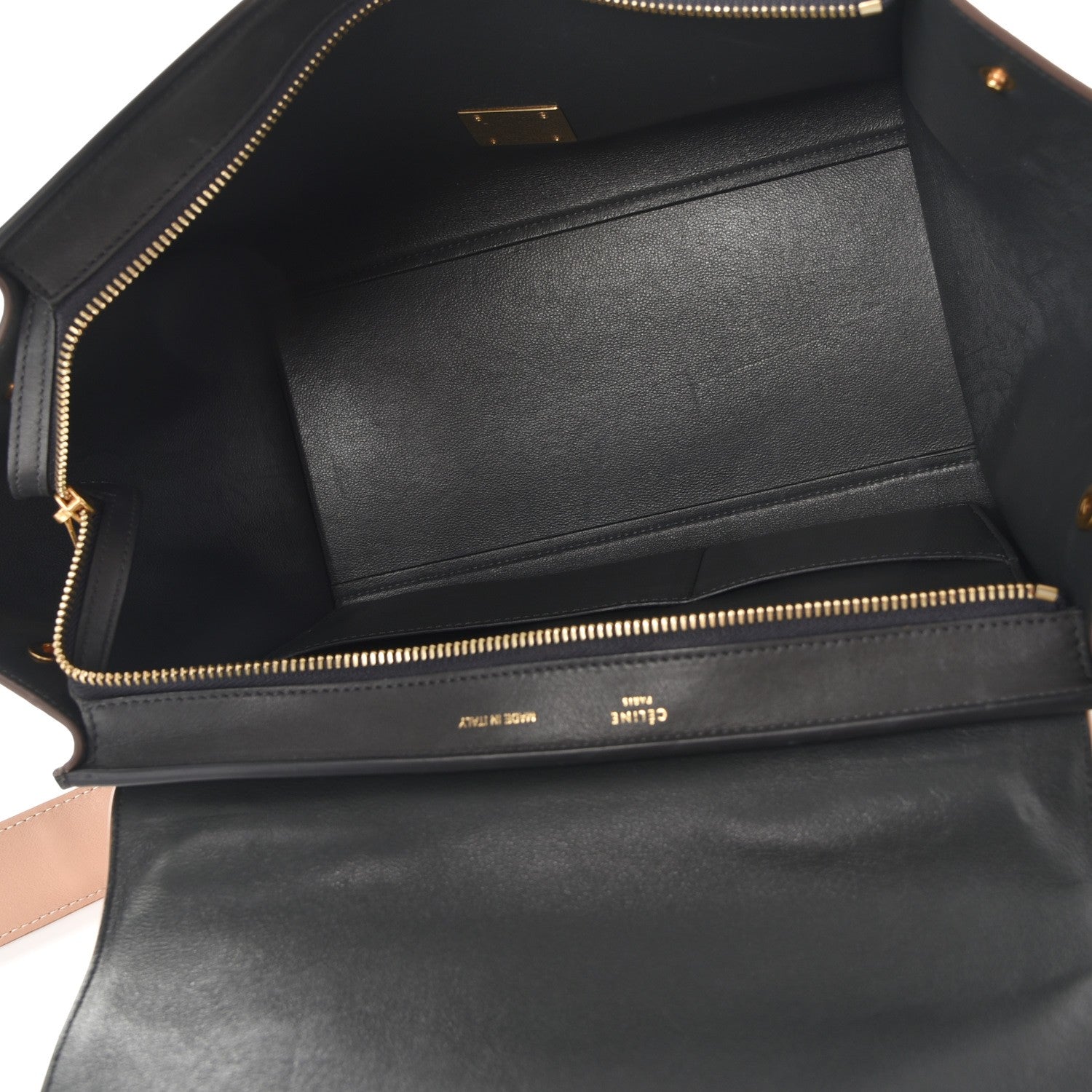 Celine Smooth Calfskin Nubuck Small Tri-Color Trapeze Nude 10 of 13