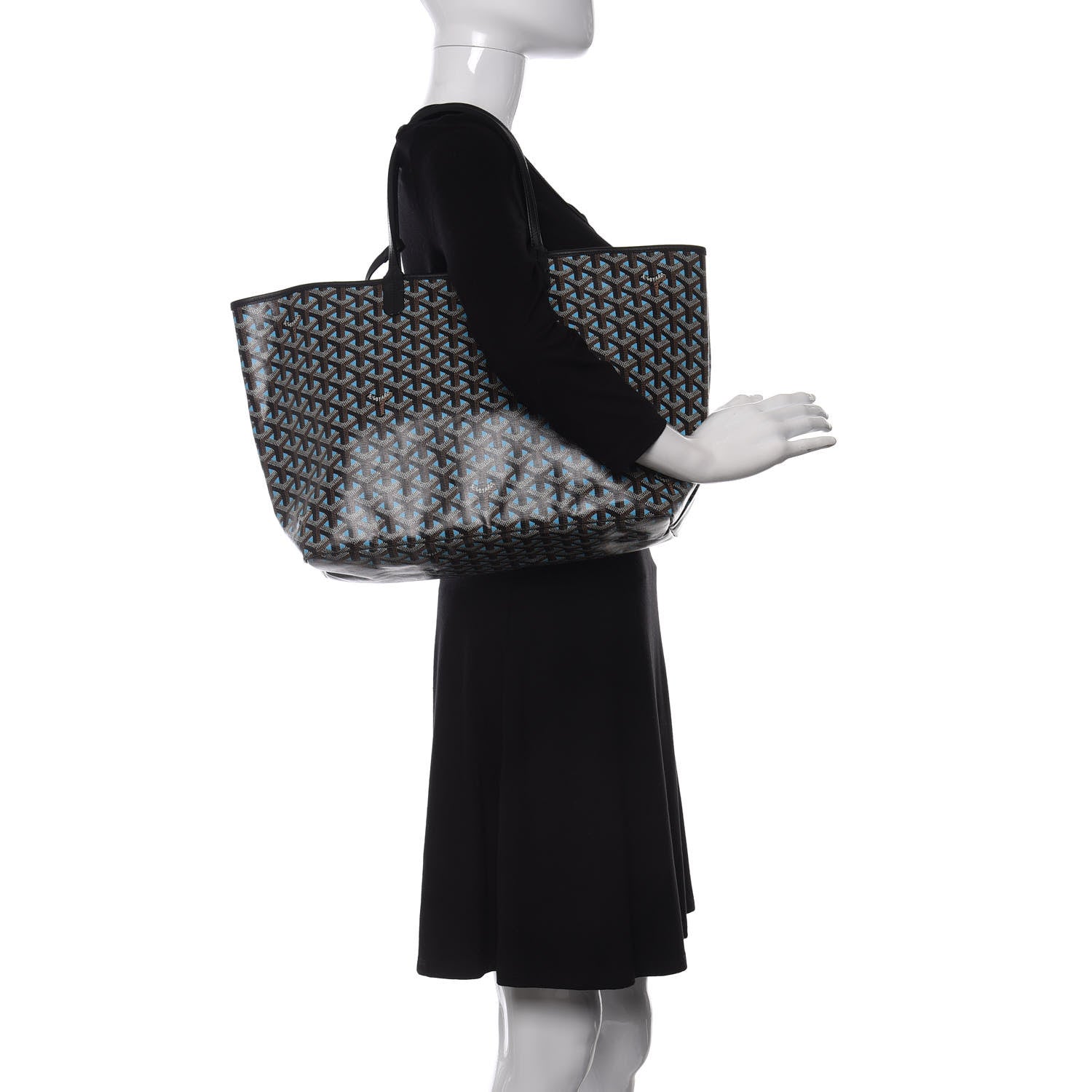 Goyard Goyardine Saint Louis Claire Voie PM Black Blue 2 of 9