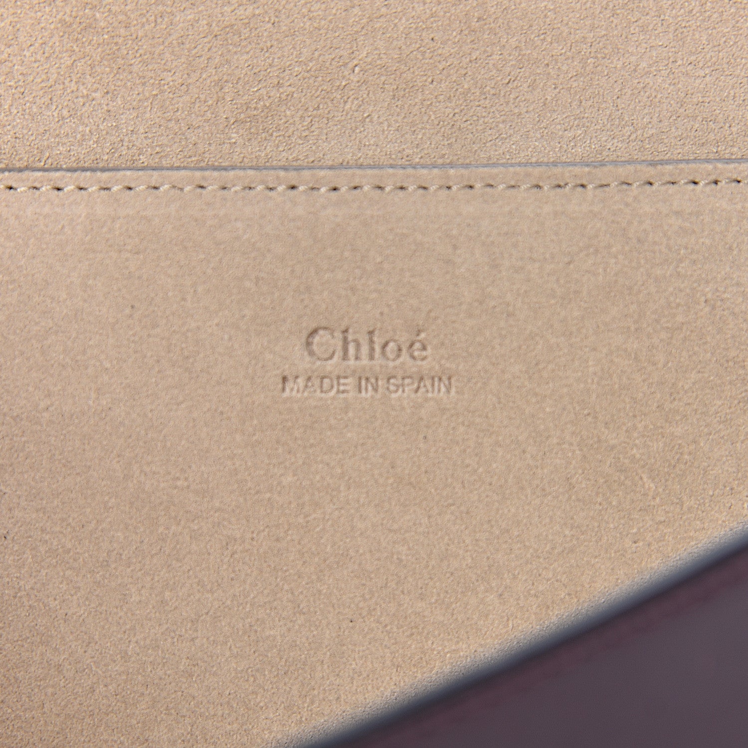 Chloe Suede Calfskin Faye Clutch Dark Purple 6 of 7