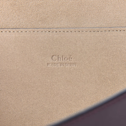 Chloe Suede Calfskin Faye Clutch Dark Purple 6 of 7