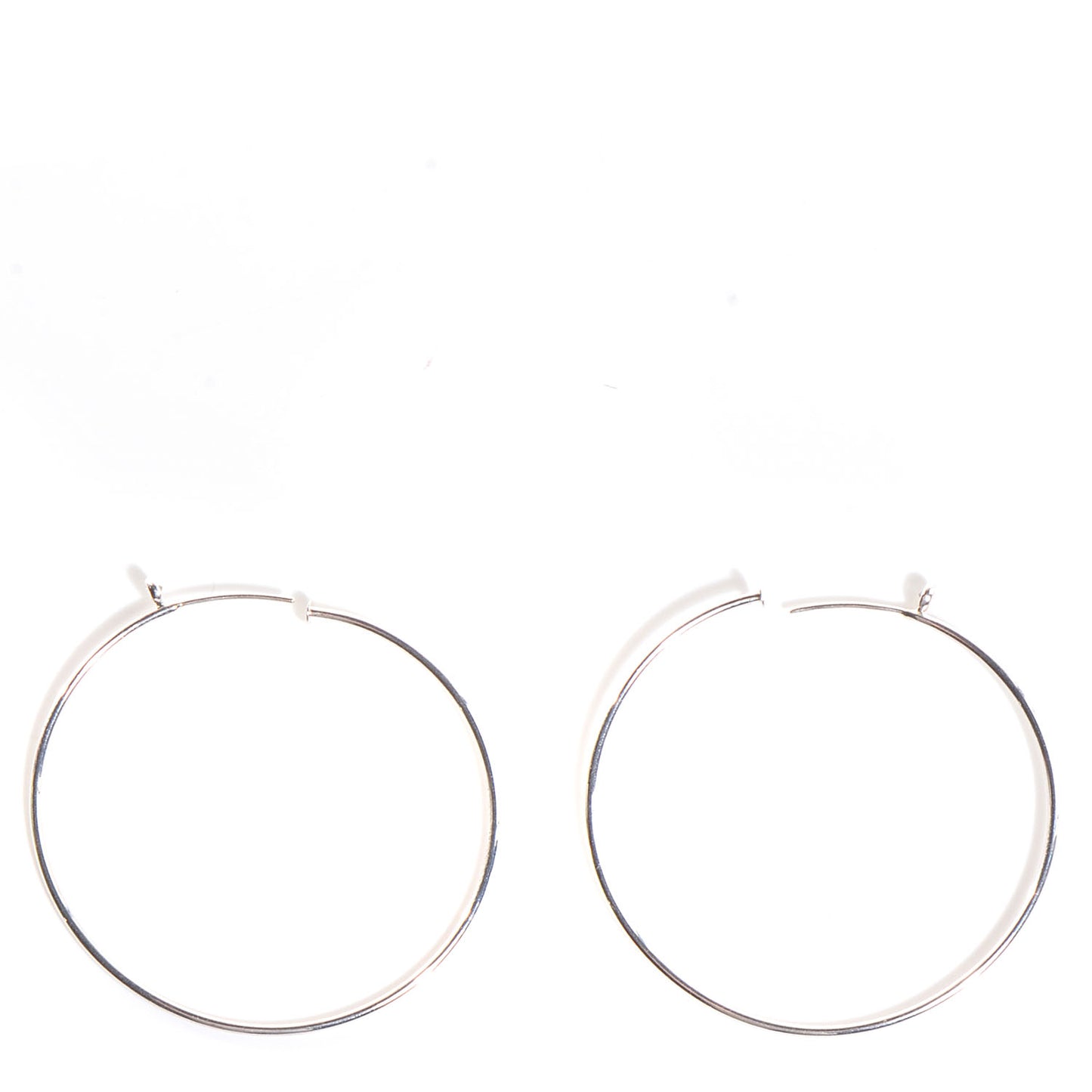 Sterling Silver Diamond Medium Elsa Peretti Hoop Earrings
