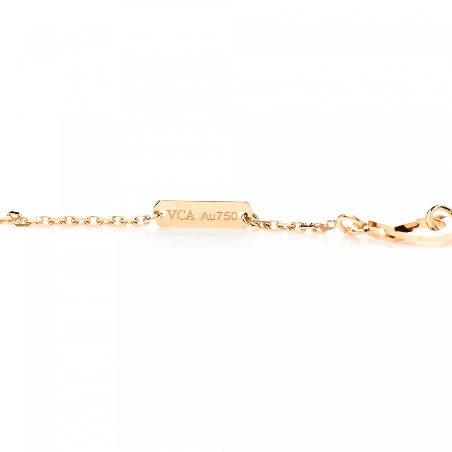 18K Yellow Gold Diamond Vintage Alhambra Pendant Necklace