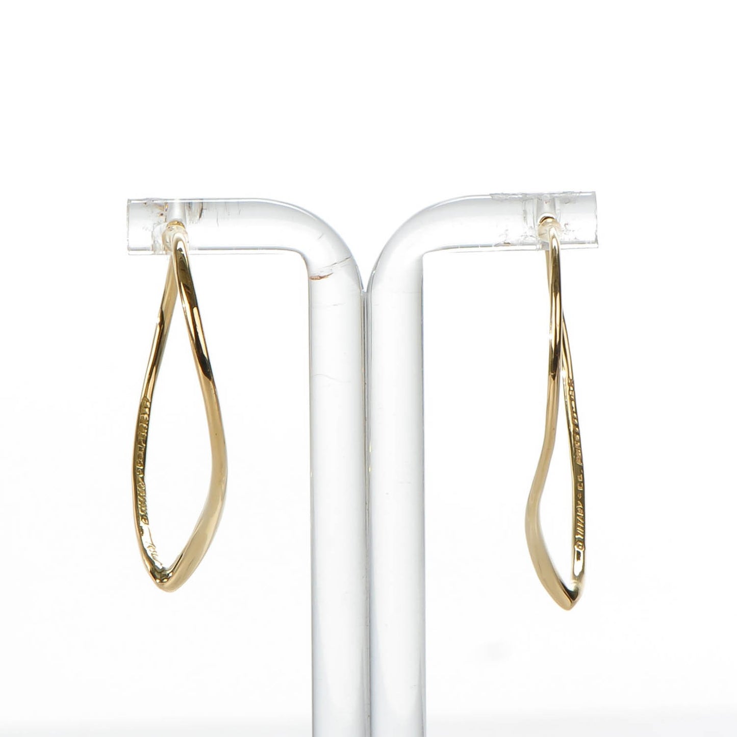 18K Yellow Gold Medium Elsa Peretti Open Heart Hoop Earrings