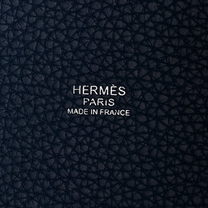 Hermes Taurillon Clemence Swift Eclat Picotin Lock 18 PM Deep Blue Anemone 6 of 11