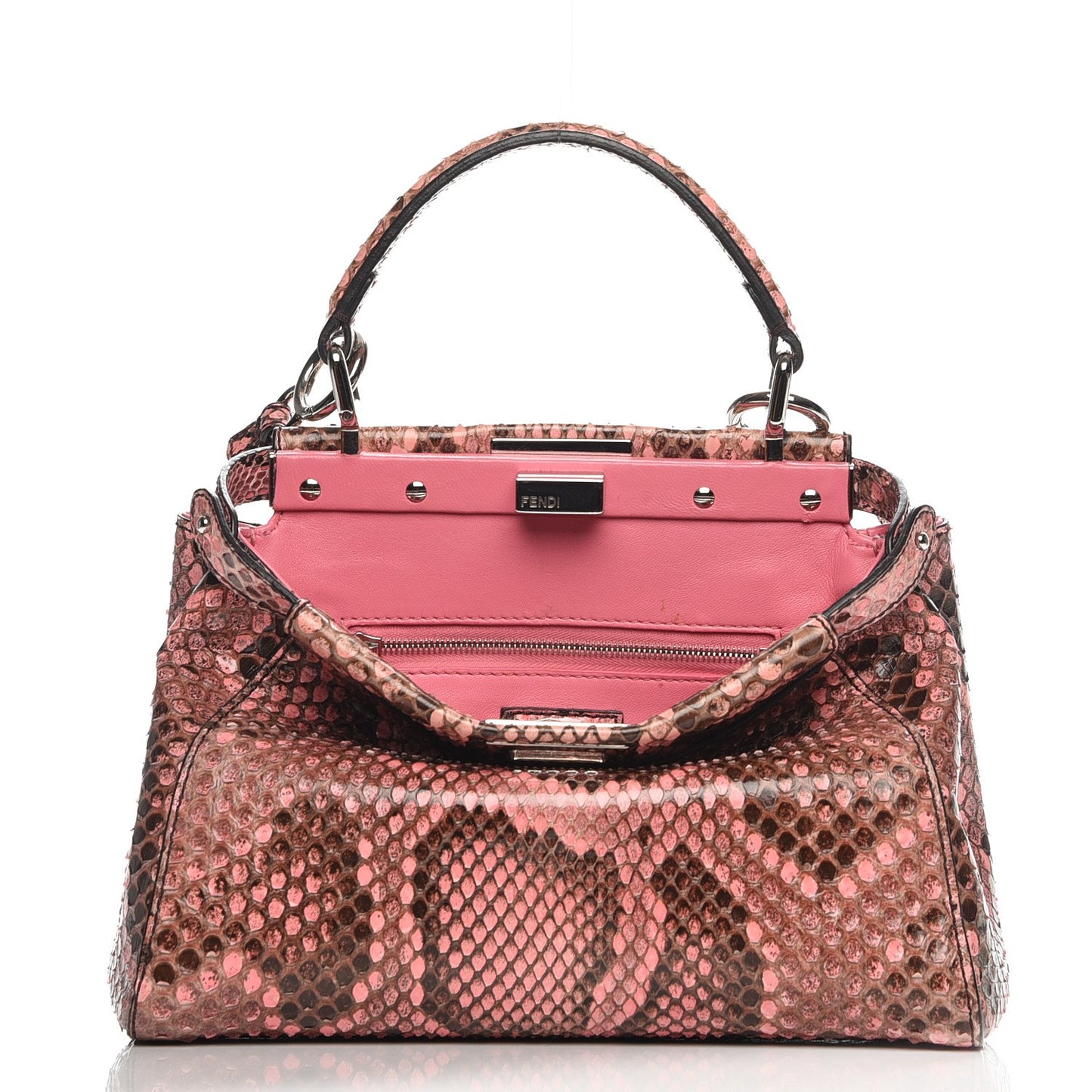 Snakeskin Shiny Nappa Mini Peekaboo Iconic Satchel Lollypop