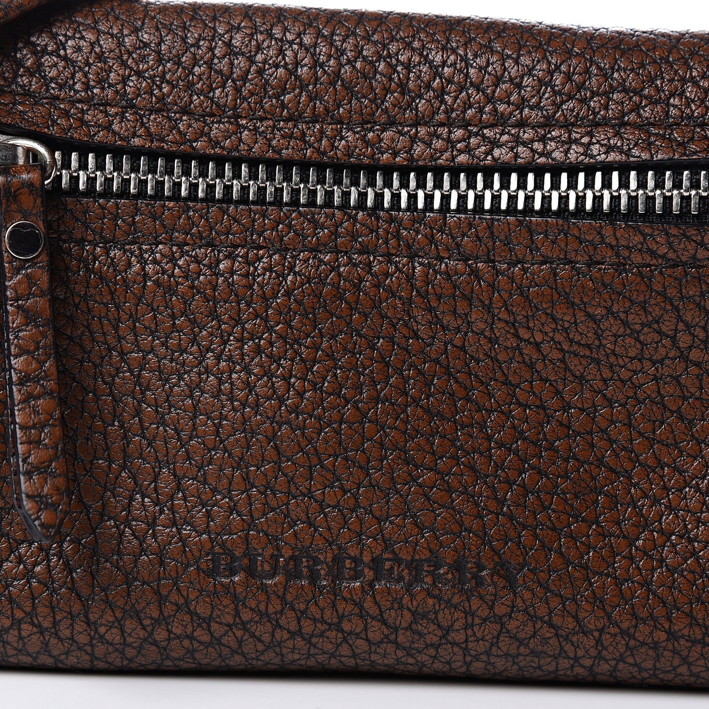 Grainy Calfskin Mini Rossett Bodybrit Biker Crossbody Saddle Brown