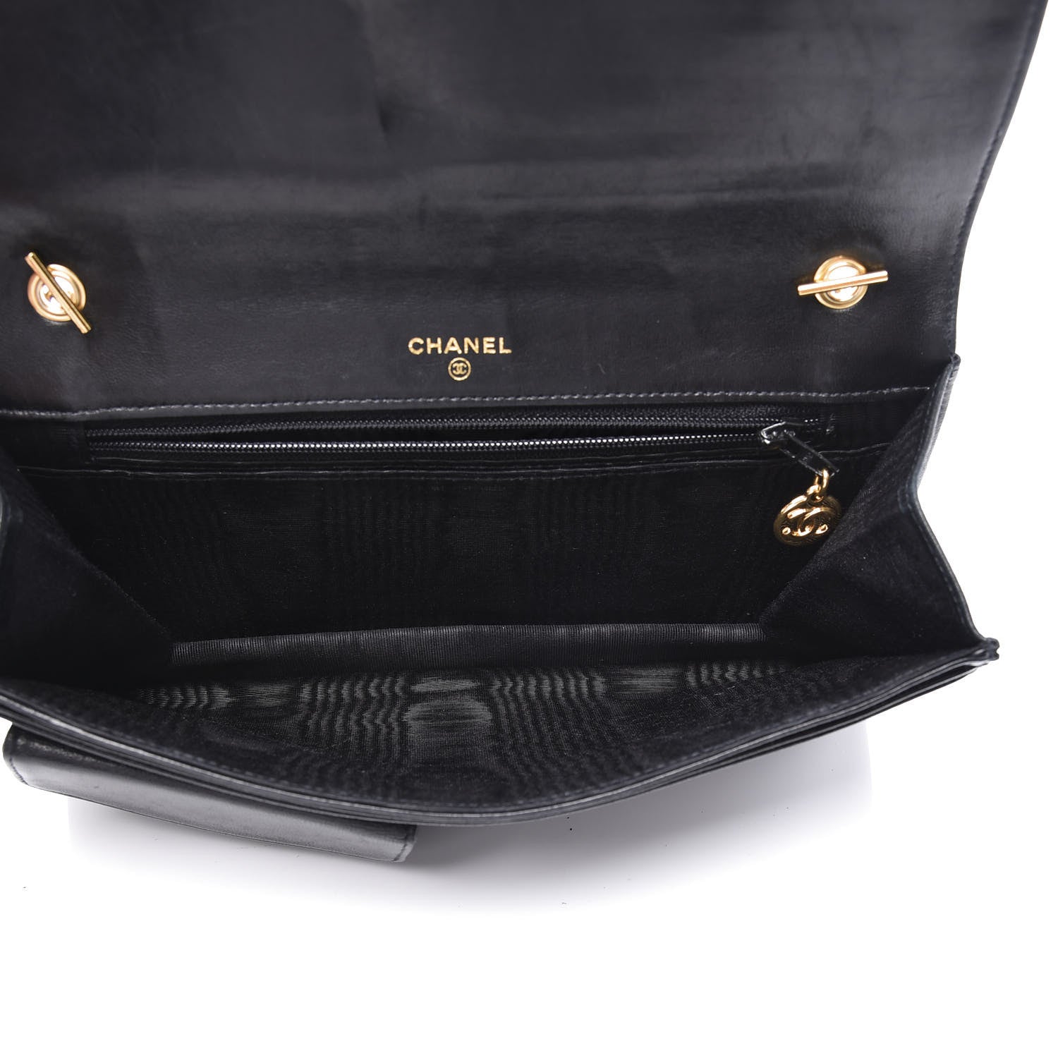 Chanel Caviar Timeless CC Wallet On Chain WOC Black 4 of 11