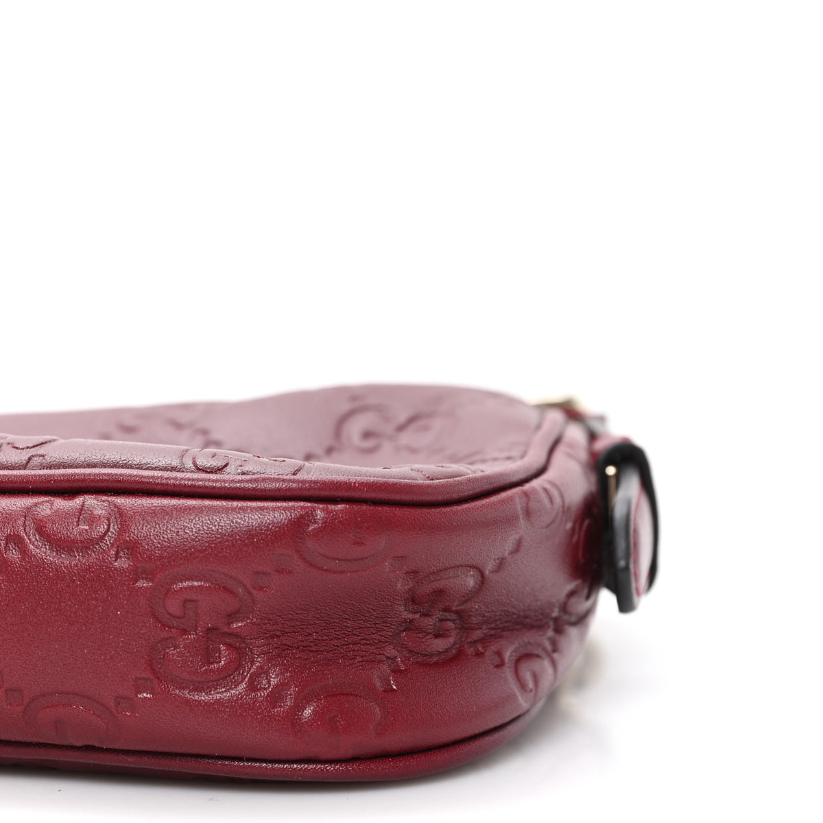 Gucci GG Calfskin Embossed Emblem Mini Shoulder Bag Rosso Ancora 9 of 9