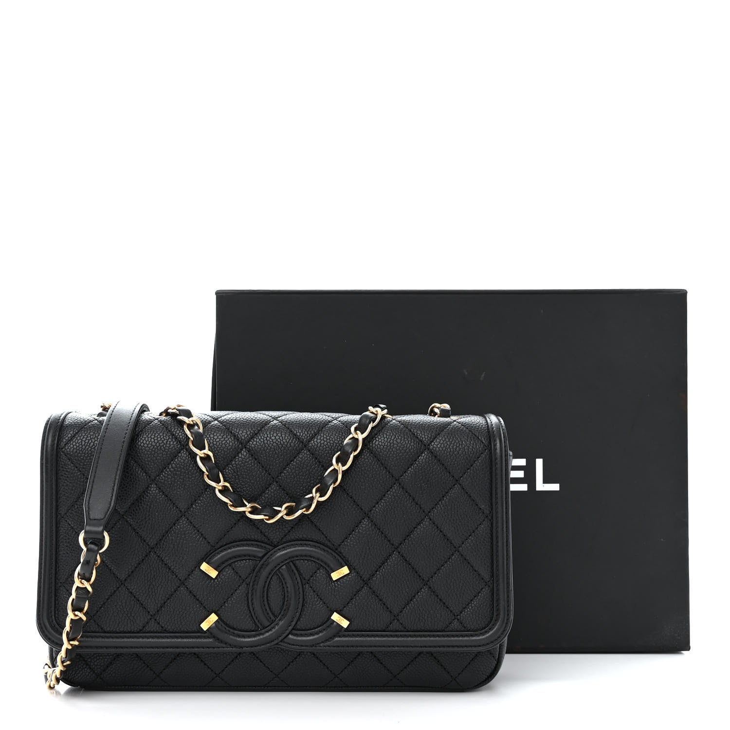 Chanel Caviar Quilted Medium CC Filigree Flap Black 11 of 11