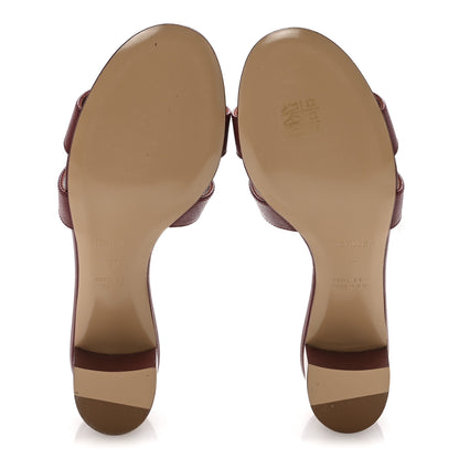 Hermes Epsom Oasis Sandals 37 Rouge H 6 of 10