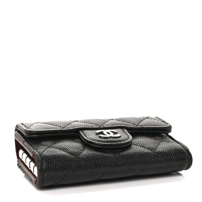 Chanel Caviar Quilted Classic 4 Key Holder Wallet Black 4 of 10
