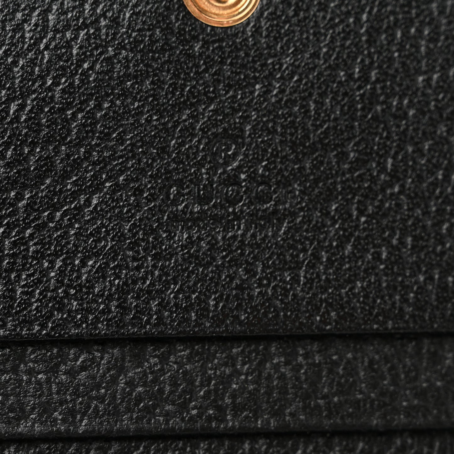 Calfskin Web Ophidia Card Case Black