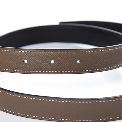 Hermes Box Epsom 24mm Mini Constance H Belt 85 Black Etoupe 6 of 7