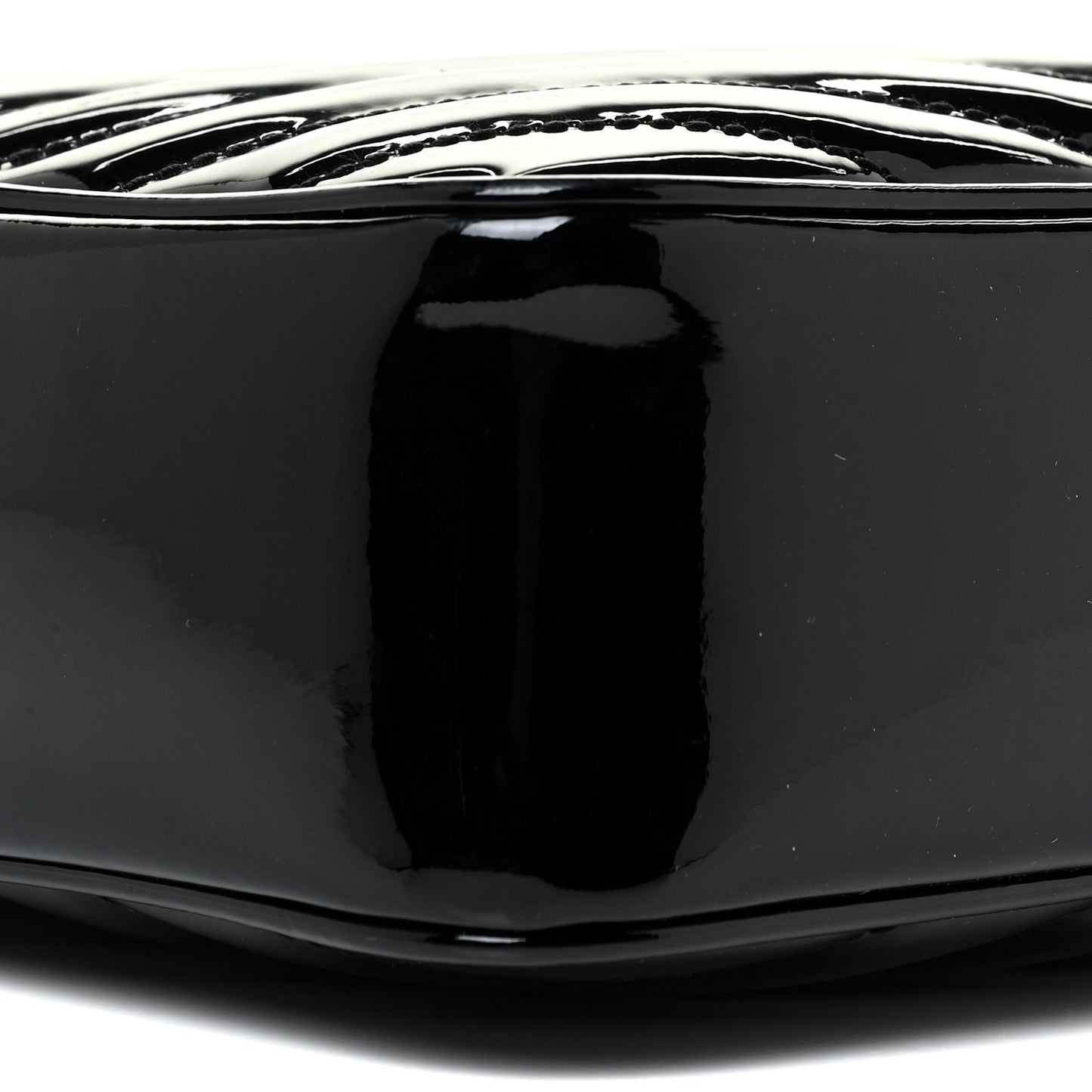 Patent Calfskin Matelasse Monogram Lou Camera Bag Black