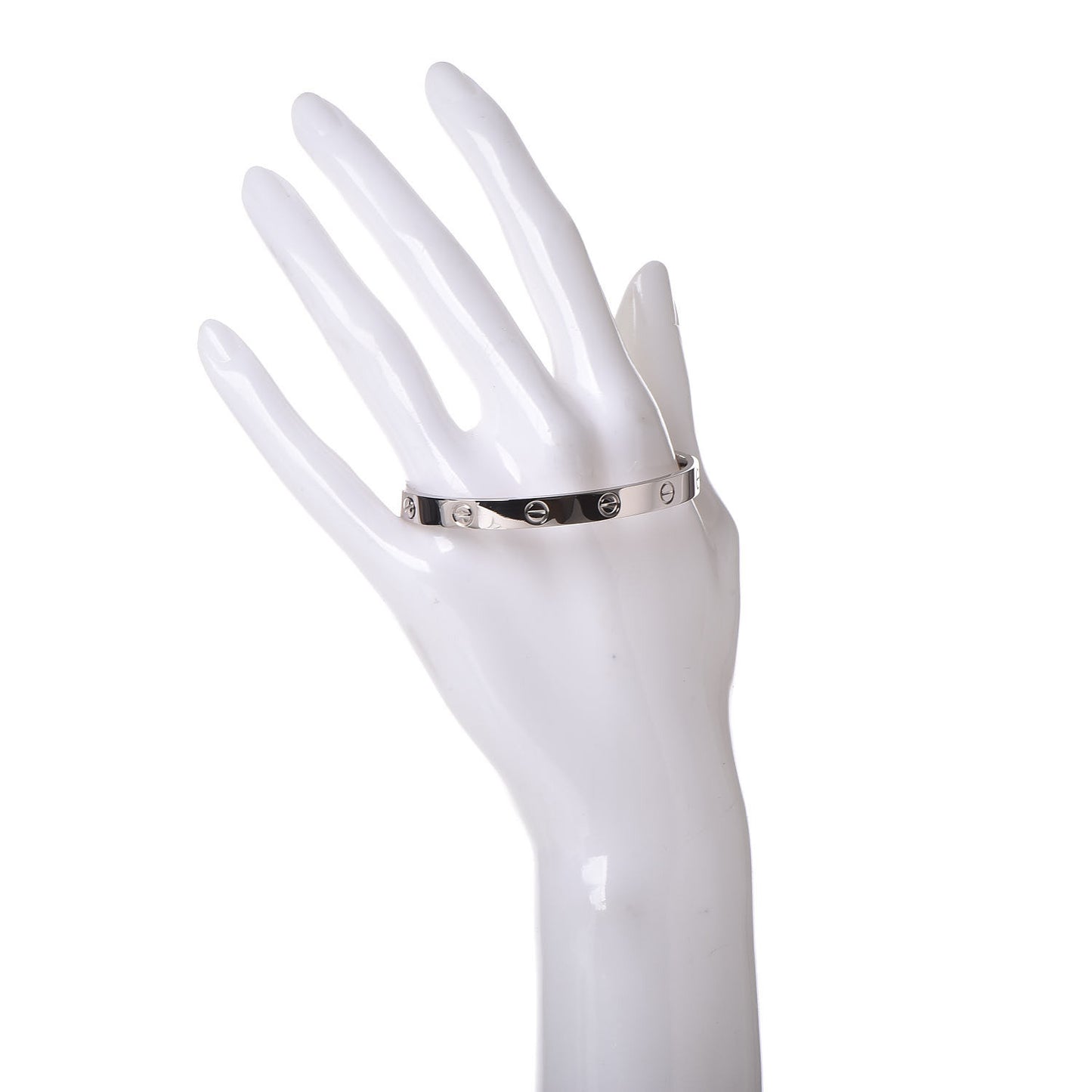 18K White Gold LOVE Bracelet 17