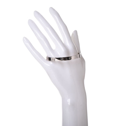 Cartier 18K White Gold LOVE Bracelet 17 2 of 7
