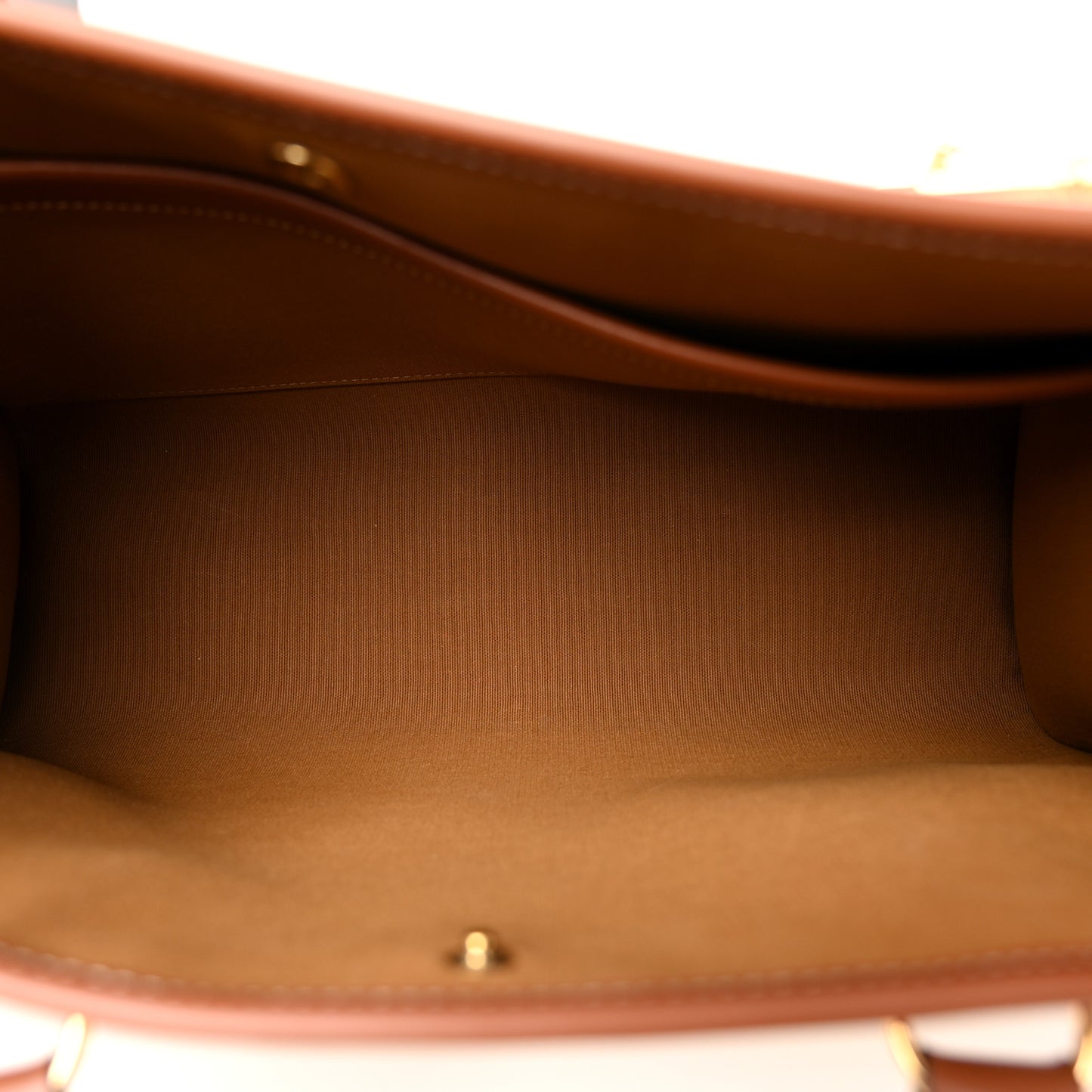 Triomphe Canvas Calfskin Mini Horizontal Cabas White