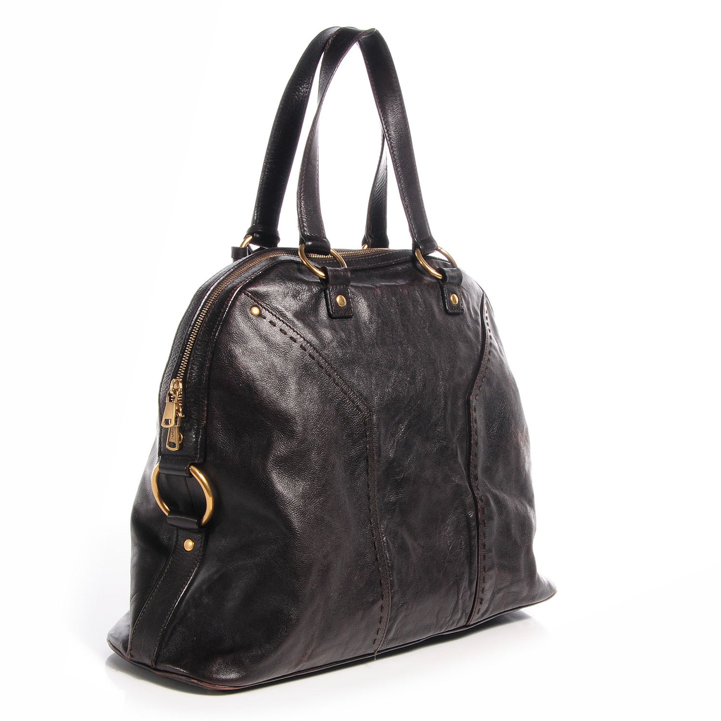 Leather Oversized Muse Brown