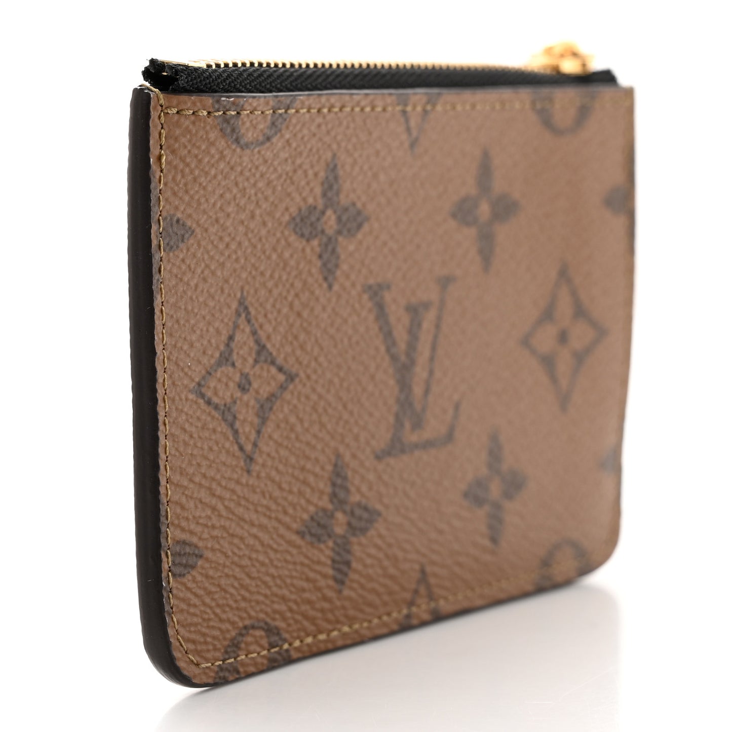 Reverse Monogram Zipped Romy Card Holder