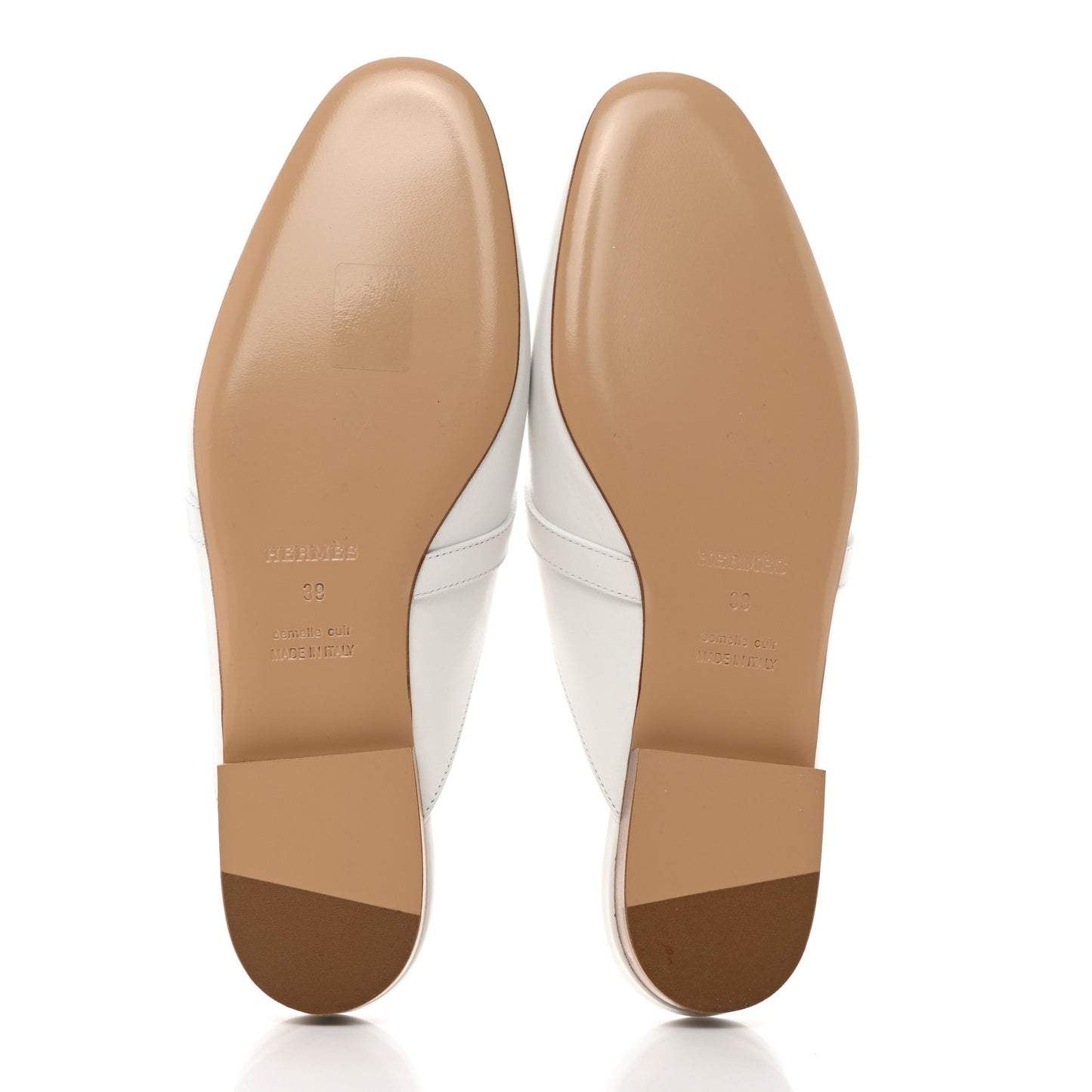 Calfskin Oz Mules 39 White