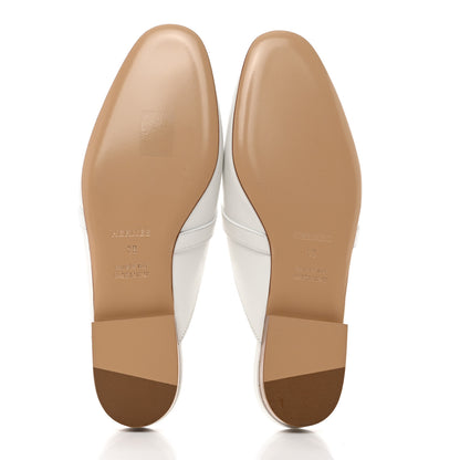 Hermes Calfskin Oz Mules 39 White 5 of 8