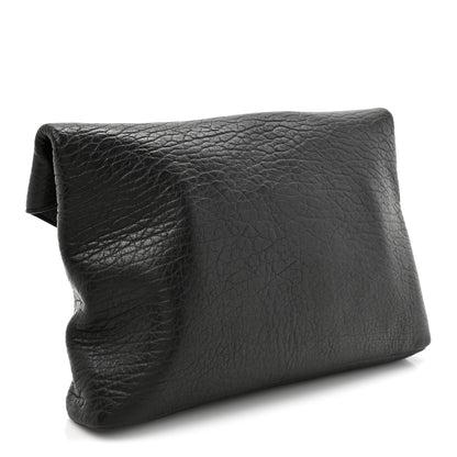 Saint Laurent Grained Lambskin Cassandre Envelope Pouch Black 3 of 7