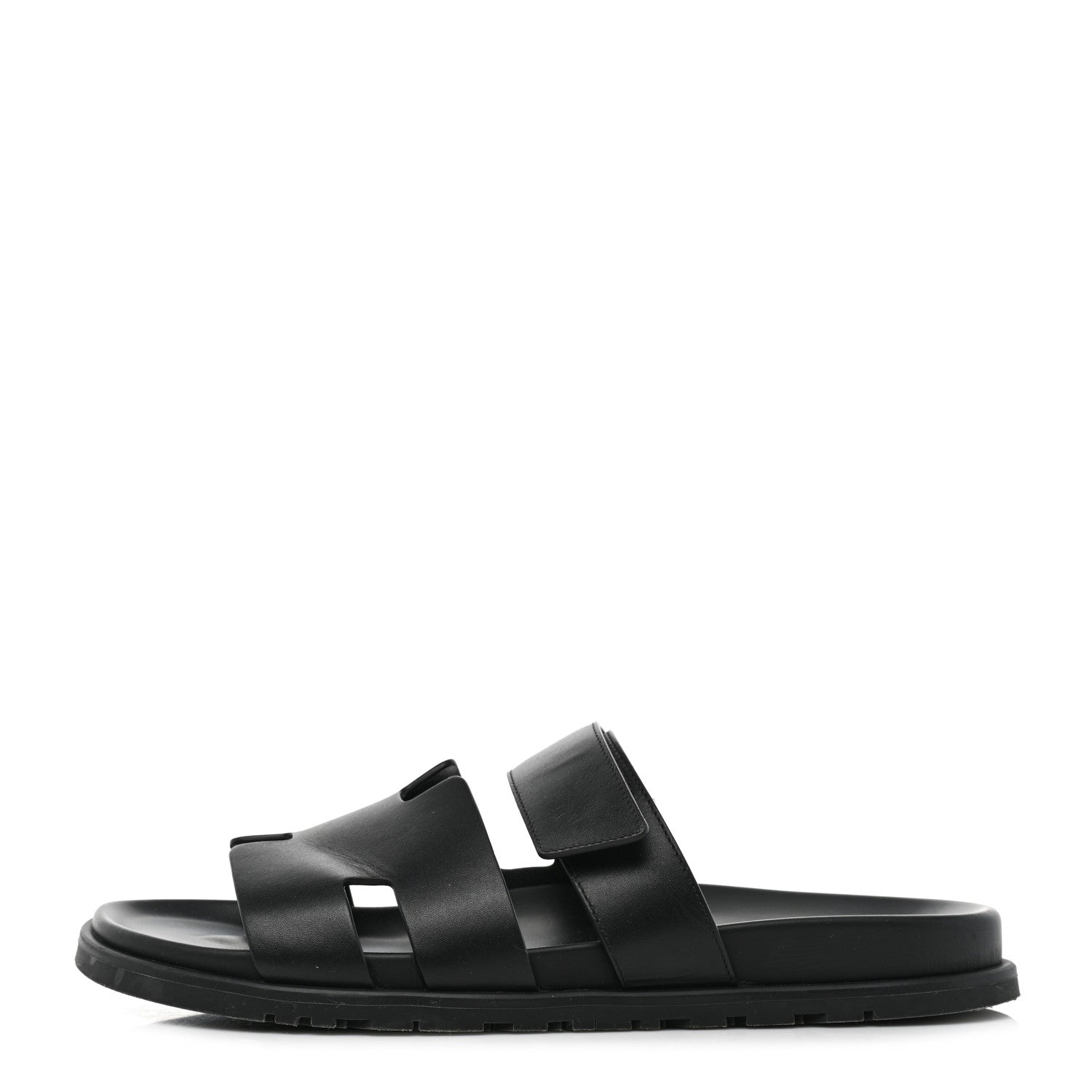 Hermes Calfskin Mens Chypre Sandals 43 Black 1 of 9