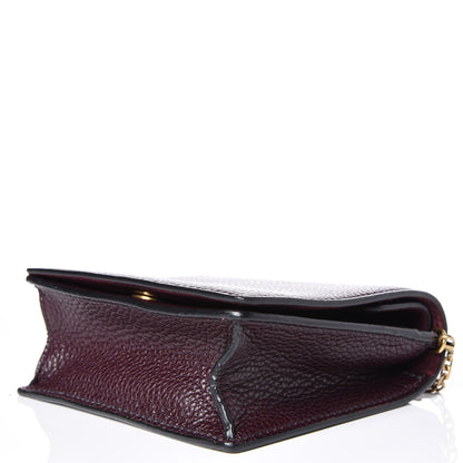 Christian Dior Grained Calfskin D-Bee Crossbody Burgundy 8 of 9