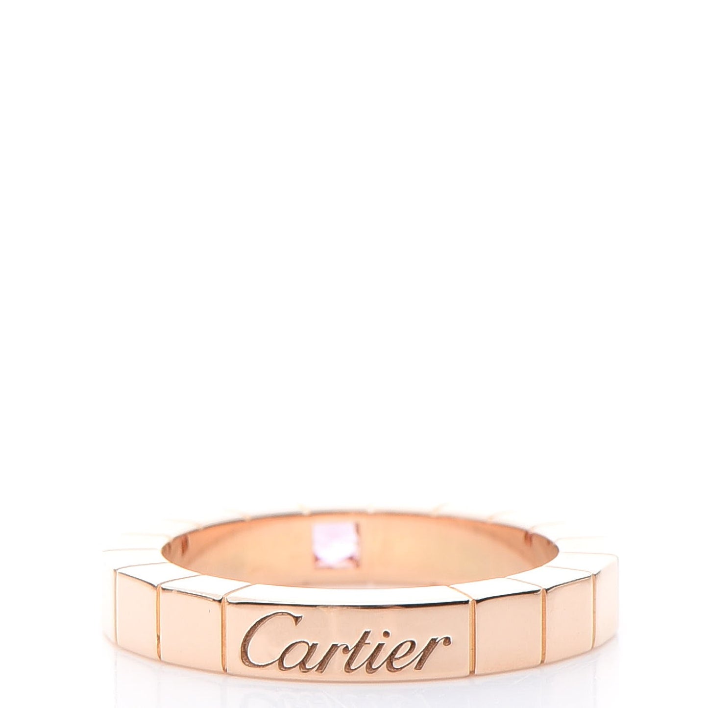 18K Pink Gold Pink Sapphire Lanieres Ring 46 3.75