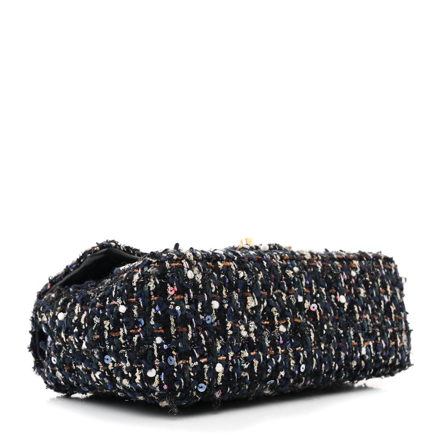 Chanel Sequin Mini Rectangular Single Flap Navy Blue Multicolor 4 of 10