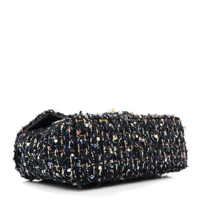 Chanel Sequin Mini Rectangular Single Flap Navy Blue Multicolor 4 of 10