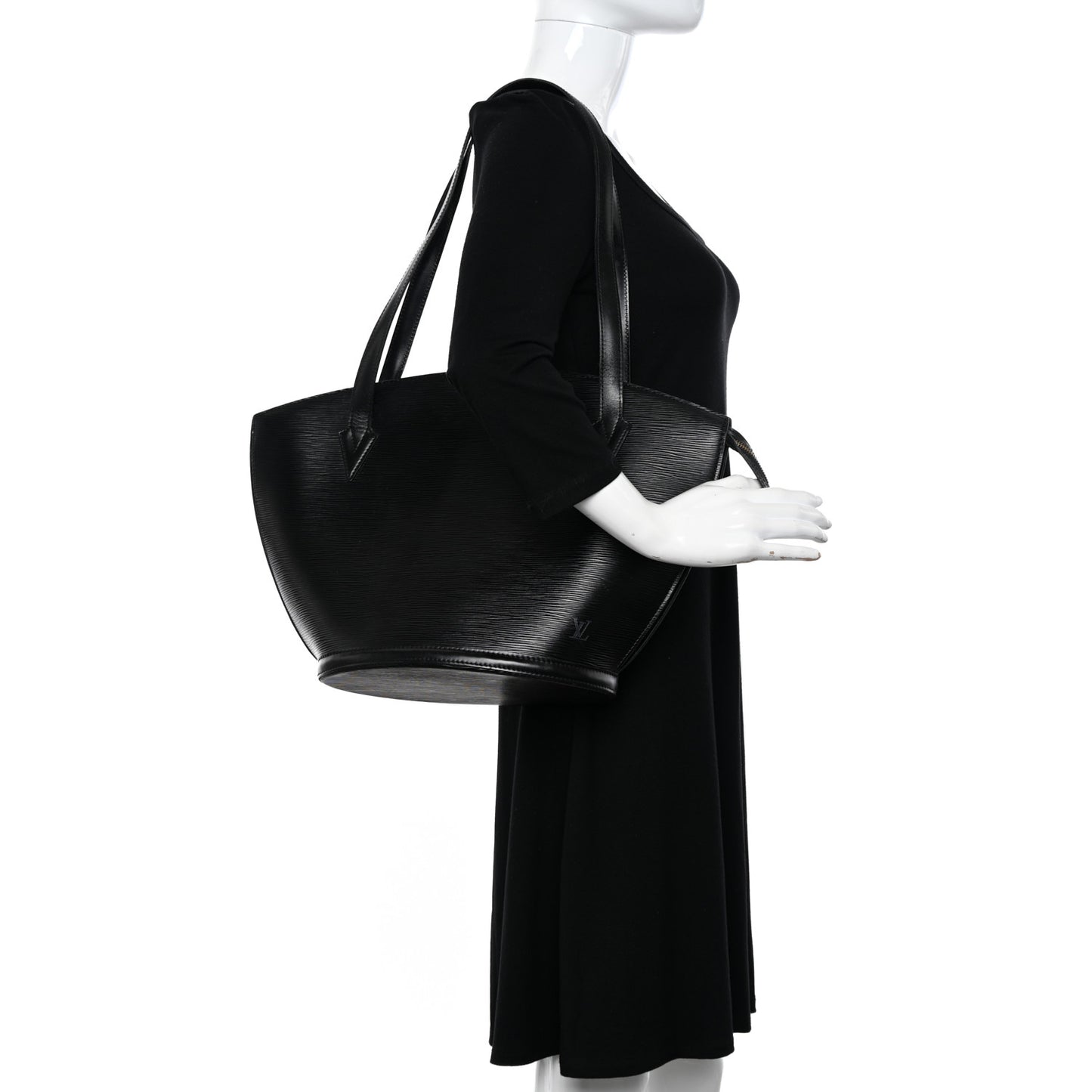Epi Saint Jacques PM Long Straps Black