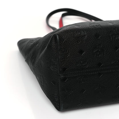 MCM Calfskin Ottomar Monogram Medium Klara Shopper Tote Black 7 of 10