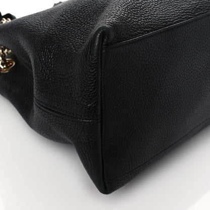 Gucci Pebbled Calfskin Medium Soho Chain Shoulder Bag Black 9 of 10