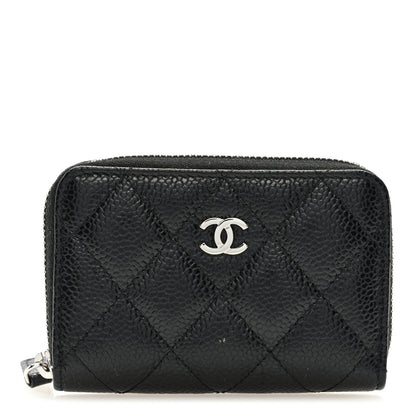 Chanel Caviar Quilted Zip Coin Purse Black 1 of 7
