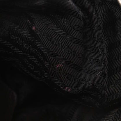 Prada Soft Calfskin Pleated Hobo Black 8 of 12