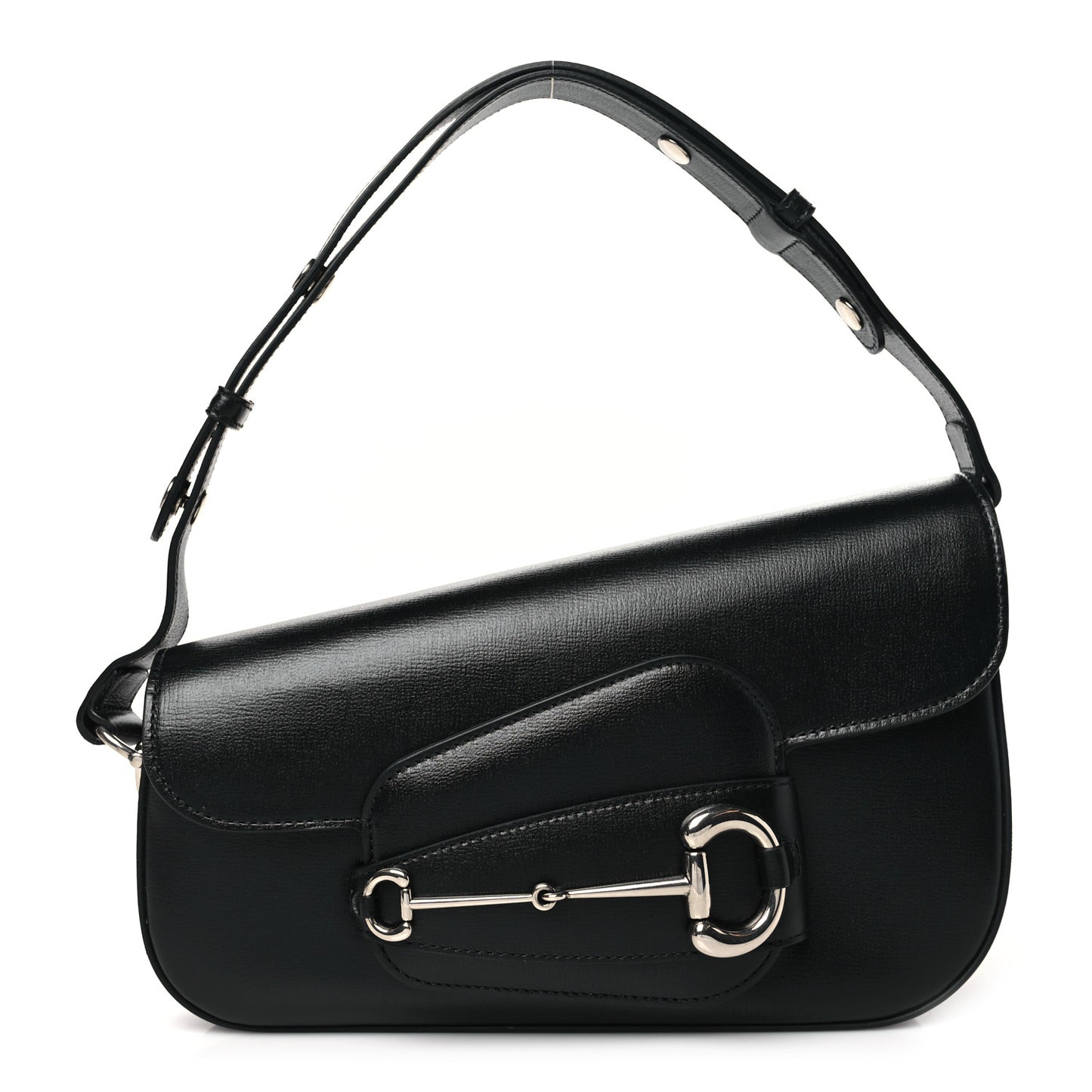 Demetra Small Horsebit 1955 Asymmetric Shoulder Bag Black