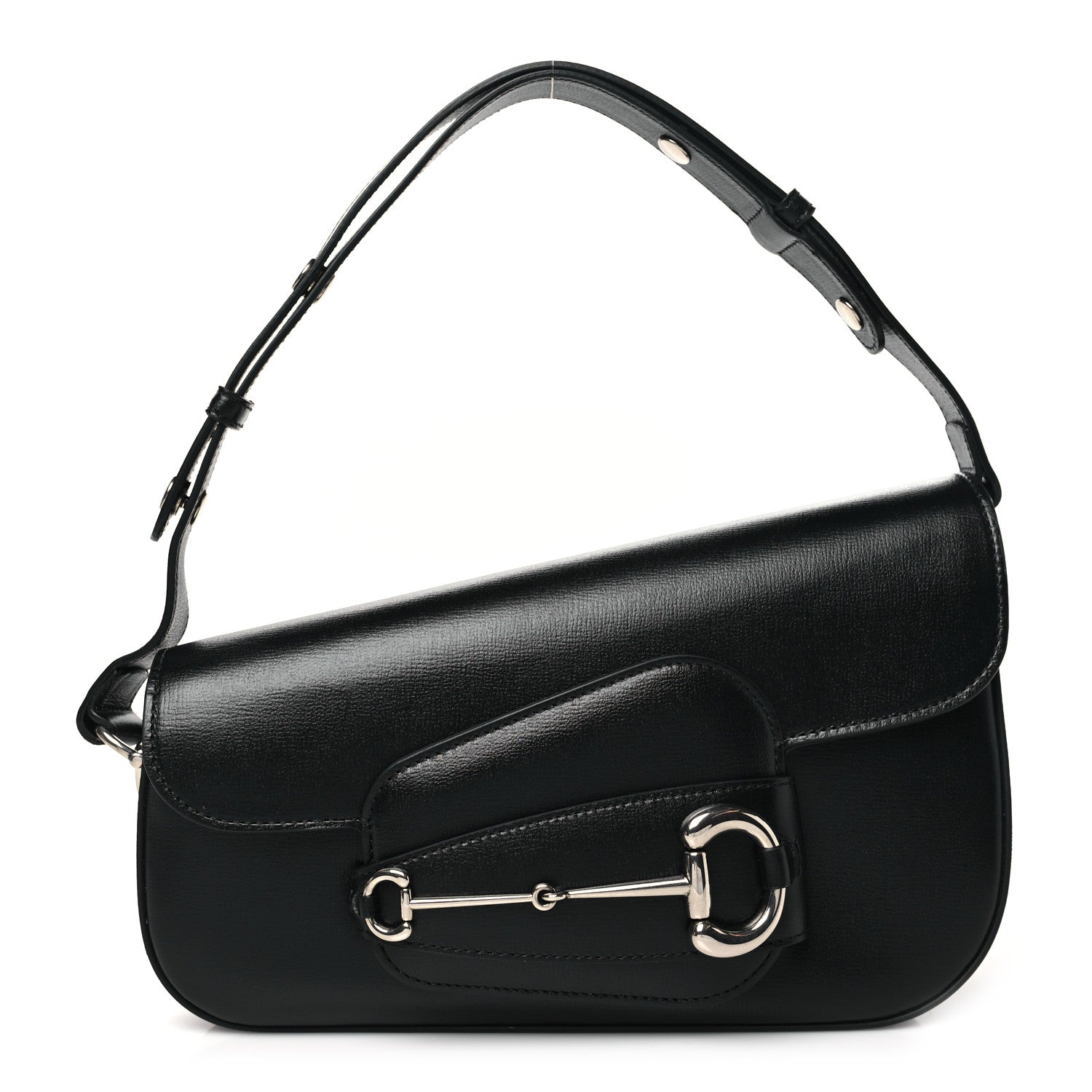 Gucci Demetra Small Horsebit 1955 Asymmetric Shoulder Bag Black 1 of 10