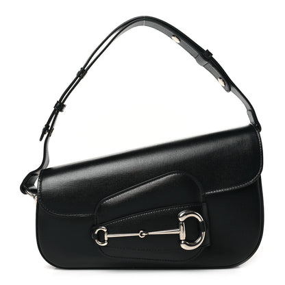 Gucci Demetra Small Horsebit 1955 Asymmetric Shoulder Bag Black 1 of 10