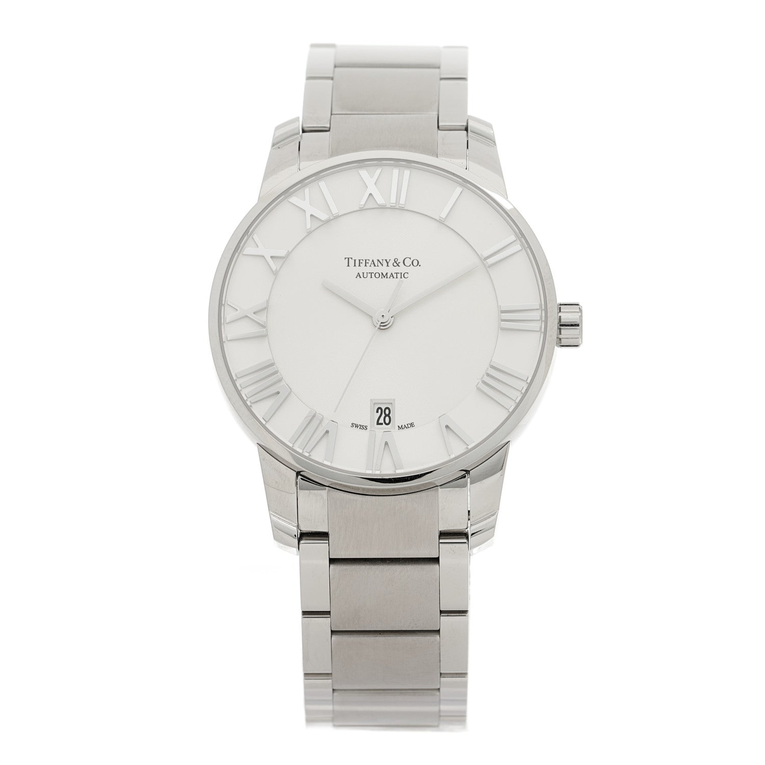 Tiffany Stainless Steel 37mm Atlas 3-Hand Automatic Watch 1 of 5