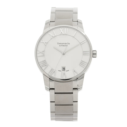 Tiffany Stainless Steel 37mm Atlas 3-Hand Automatic Watch 1 of 5